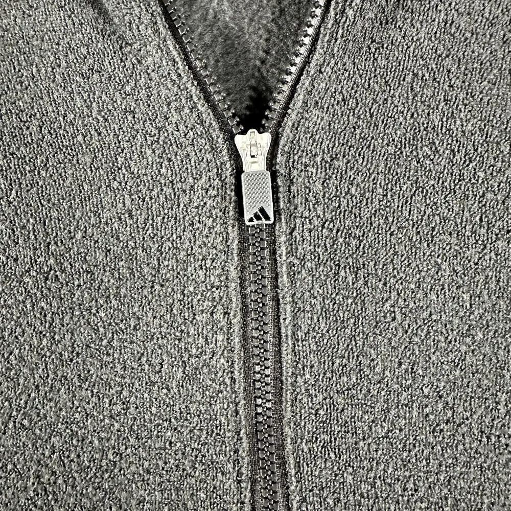 Adidas Gray Fleece 1/4 Zip Pullover Sweatshirt Men's L Outdoor Casual